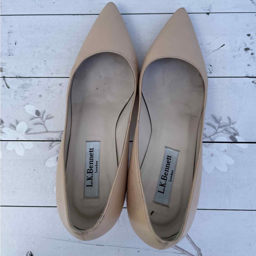 LK Bennett Beige Pointed Toe Heels